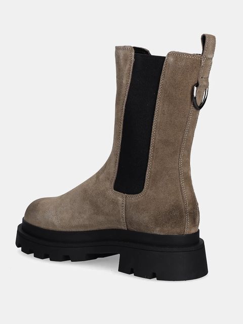 Blauer sztyblety zamszowe KIMMEL damskie kolor beżowy na platformie F5KIMMEL08/SUE