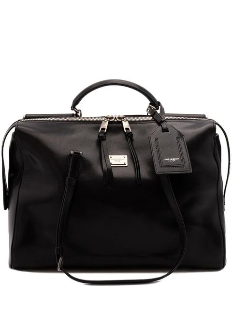 Dolce & Gabbana Vittoria zip-top leather luggage - Black - zdjęcie produktu nr 1