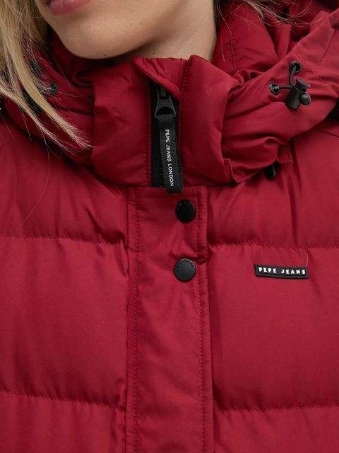 Pepe Jeans bezrękawnik BIBI VEST damski kolor czerwony zimowy PL402439