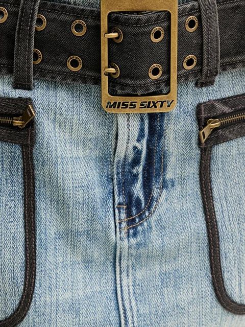 Miss Sixty spódnica kolor niebieski midi prosta 6S1KJ58600 - zdjęcie produktu nr 2