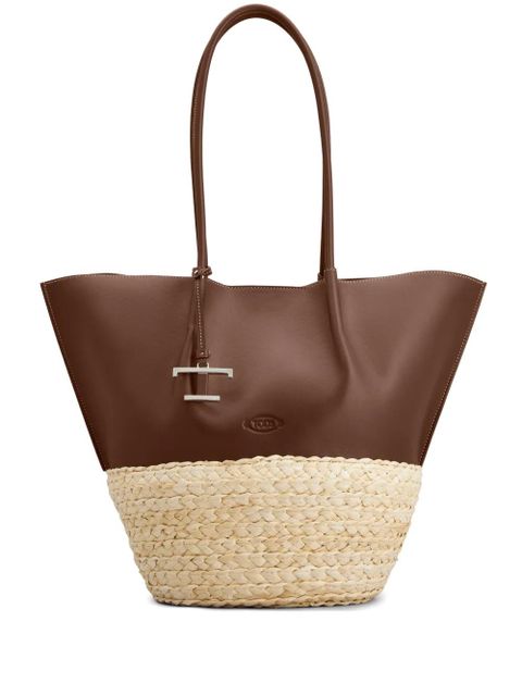 Tod's leather tote bag - Brown - zdjęcie produktu nr 1
