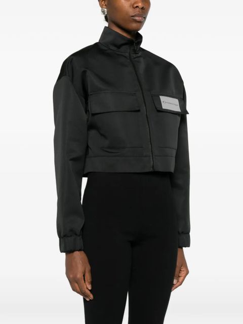 Balenciaga zip-up cropped jacket - Black