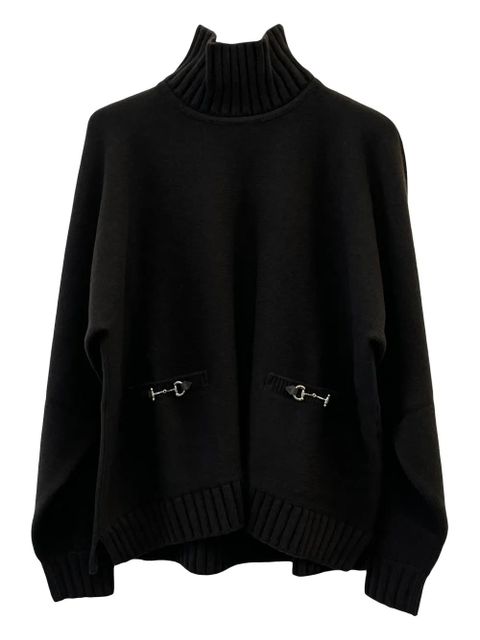 Gucci horsebit pocket turtleneck top - Black - zdjęcie produktu nr 1