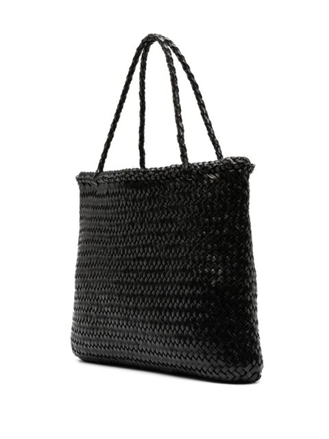 DRAGON DIFFUSION Pearl interwoven tote bag - Black