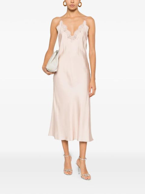 Róhe lace-detail midi dress - Pink