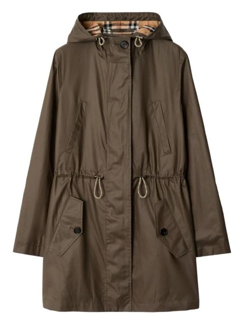 Burberry gabardine parka coat - Green - zdjęcie produktu nr 1