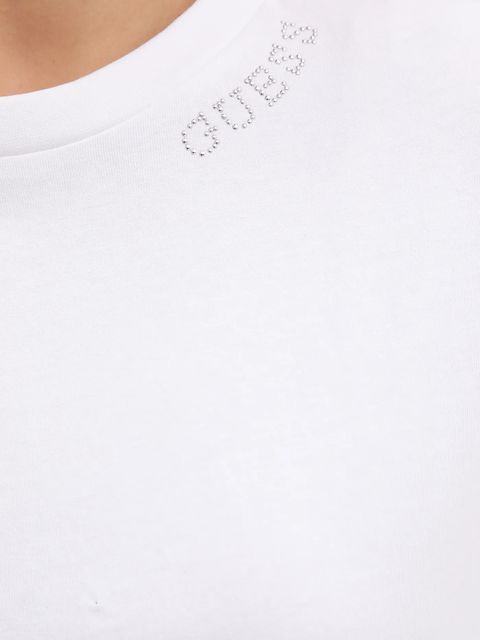 Guess t-shirt bawełniany CLELIA damski kolor biały V5BI12 K8FQ4