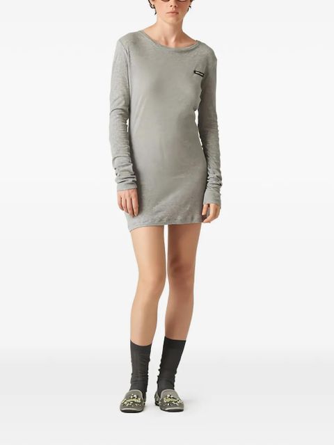 Miu Miu ribbed knit jersey dress - Grey - zdjęcie produktu nr 1