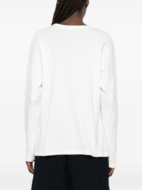 The Row long-sleeve cotton top - White