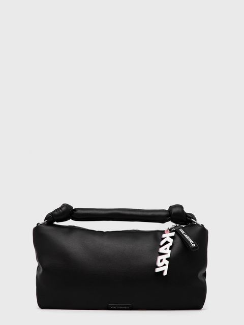 Karl Lagerfeld torebka skórzana 225W3056 kolor czarny - zdjęcie produktu nr 1