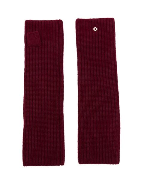 Maje ribbed flower-embellished gloves - Red - zdjęcie produktu nr 1