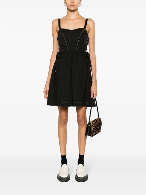 PINKO lace-up cotton minidress - Black - zdjęcie produktu nr 2