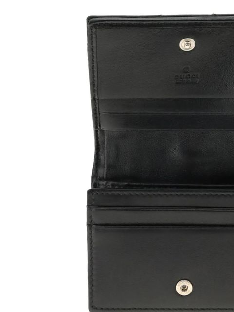 Gucci GG Marmont chevron wallet - Black
