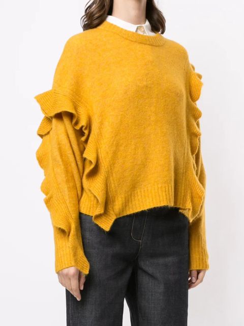 3.1 Phillip Lim cropped ruffled jumper - Yellow