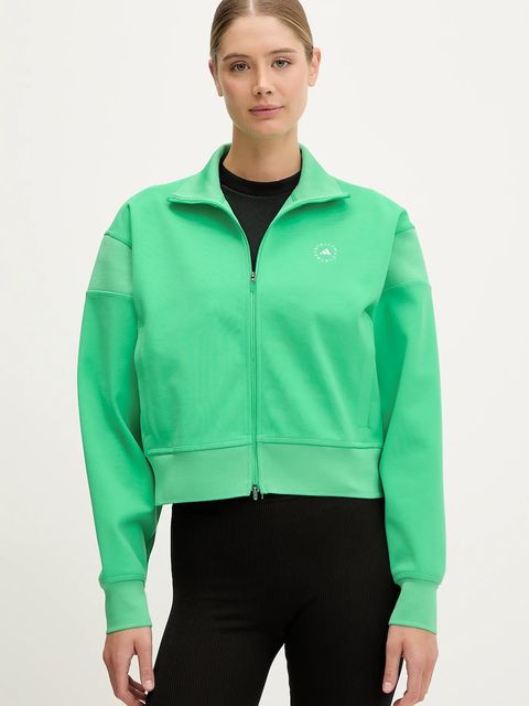adidas by Stella McCartney bluza damska kolor zielony gładka JJ0085 - zdjęcie produktu nr 1