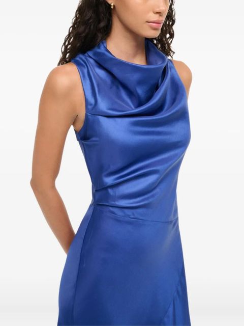 STAUD Frida silk maxi dress - Blue - zdjęcie produktu nr 2