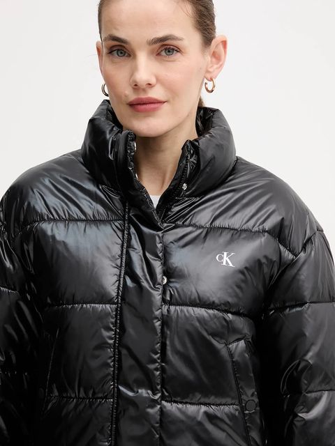 Calvin Klein Jeans kurtka kolor czarny zimowa LV047D504G