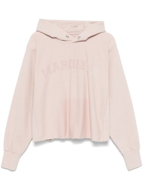 Maison Margiela logo cotton hoodie - Pink - zdjęcie produktu nr 1