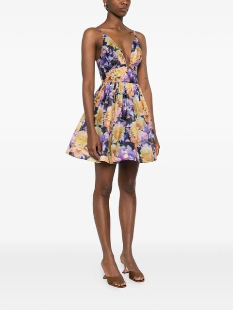 ZIMMERMANN floral V-neck dress - Purple