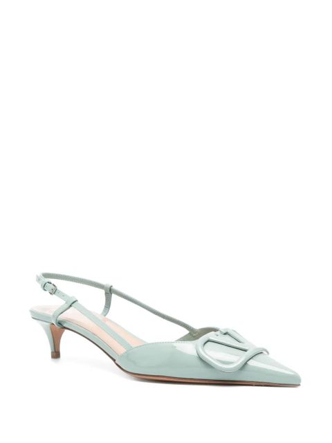 Valentino Garavani 40mm VLogo Signature slingback pumps - Green - zdjęcie produktu nr 2