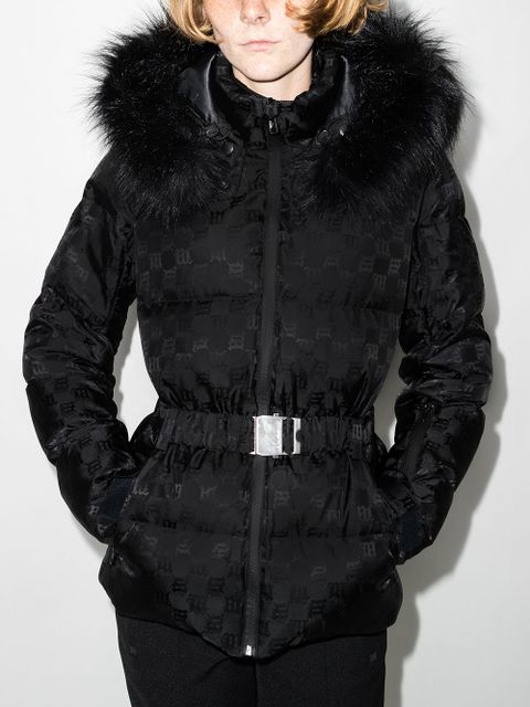 MISBHV monogram-print puffer jacket - Black