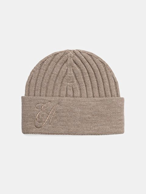 Emporio Armani czapka wełniana kolor beżowy EW003120 AF19981 - zdjęcie produktu nr 1