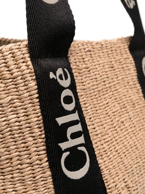 Chloé large Woody basket bag - Neutrals