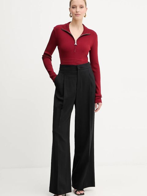 Patrizia Pepe sweter damski kolor czerwony z półgolfem 8K0323 K274 - zdjęcie produktu nr 2