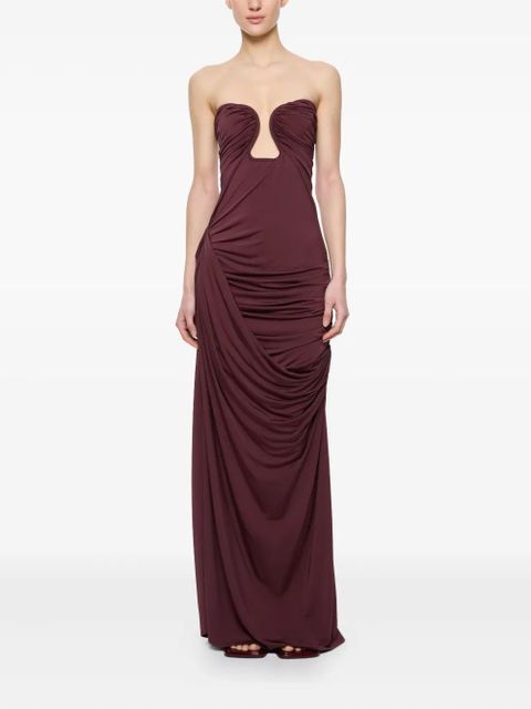 Paris Georgia draped maxi dress - Red