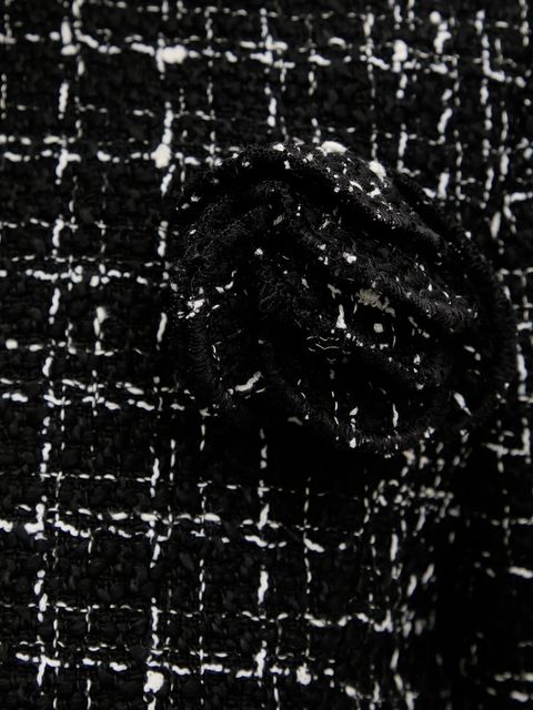 HUGO marynarka z wełną kolor czarny jednorzędowa wzorzysta 50547594