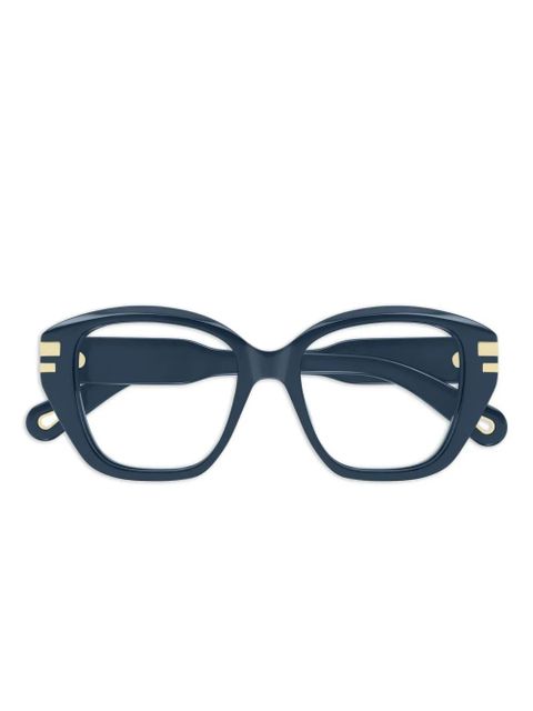 Chloé Eyewear oversize-frame glasses - Blue - zdjęcie produktu nr 1