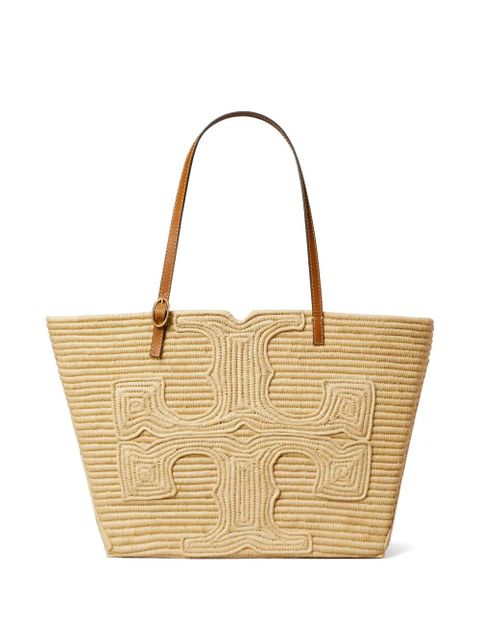 Tory Burch Ella structured straw tote bag - Neutrals - zdjęcie produktu nr 1