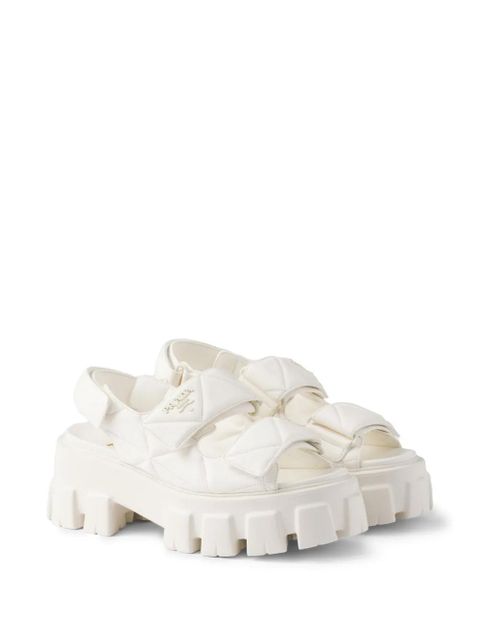 Prada 55mm Monolith sandals - White