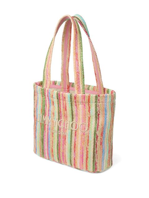 Jimmy Choo raffia tote bag - Neutrals