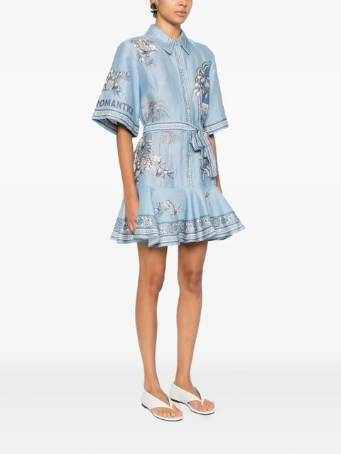 ALEMAIS Villa Romantica mini dress - Blue