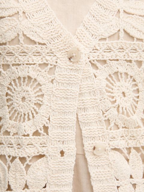 OUI kardigan damski kolor beżowy 92841