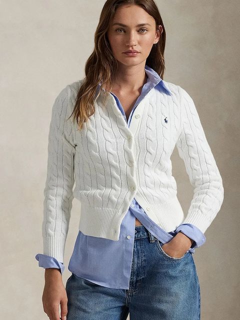 Polo Ralph Lauren kardigan bawełniany kolor biały 211891643 - zdjęcie produktu nr 1