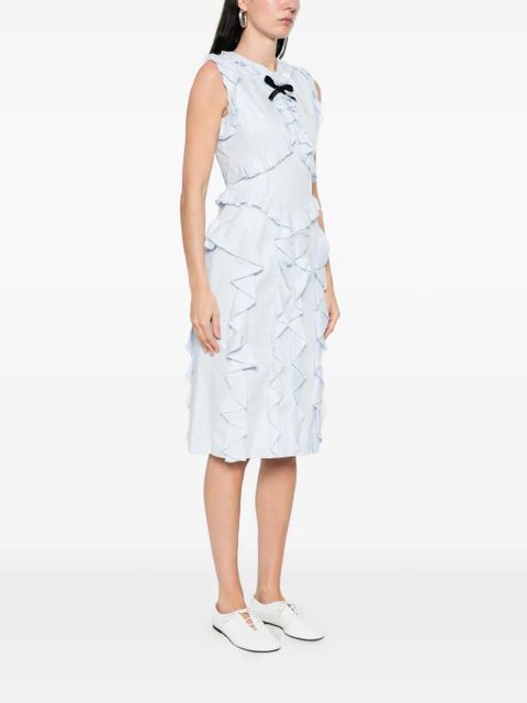 SHUSHU/TONG ruffle trim dress - Blue