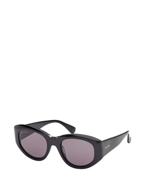 Max Mara Eyewear shiny oval-frame sunglasses - Black - zdjęcie produktu nr 2