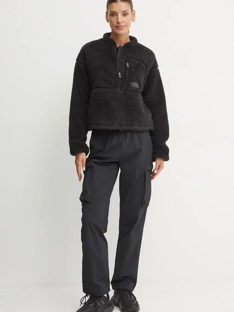 The North Face bluza polarowa SPORTY STREET kolor czarny gładka NF0A88ZBJK31