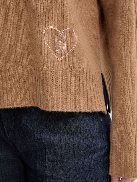 Liu Jo sweter z dodatkiem wełny damski kolor brązowy MF5444 MS76L