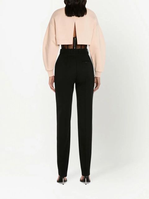 Alexander McQueen high-waisted slim-cut trousers - Black