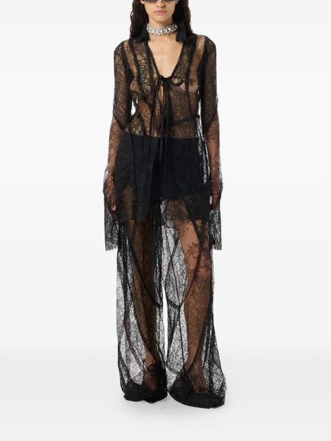 Blumarine lace-patch shirt - Black - zdjęcie produktu nr 2