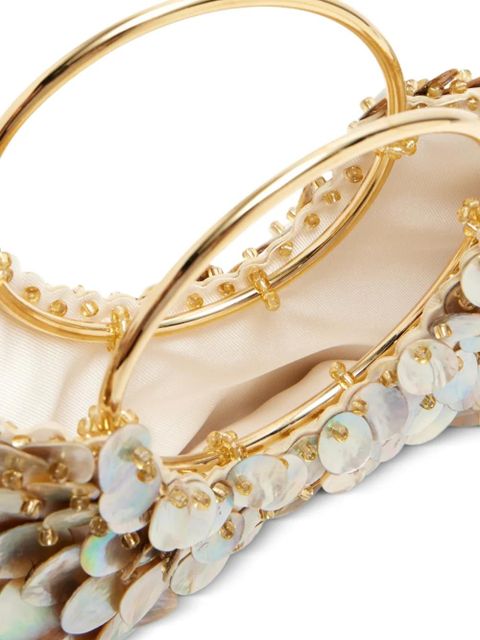 Vanina round-handle shell tote bag - Neutrals