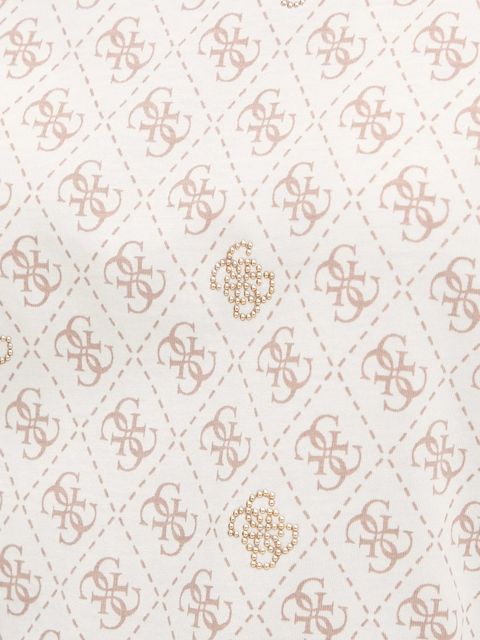 Guess t-shirt bawełniany RHOMBUS damski kolor beżowy V5BI14 I3Z14