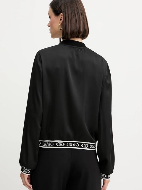 Liu Jo bluza damska kolor czarny gładka TF5191.T004A
