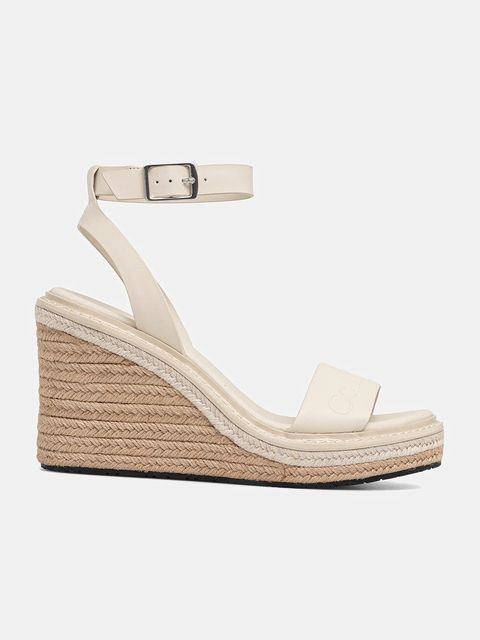 Calvin Klein sandały skórzane WEDGE SANDAL 70 - HE - zdjęcie produktu nr 1