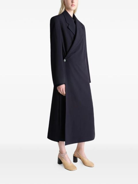 LEMAIRE draped wrap coat - Black