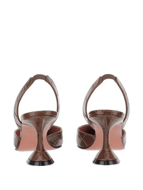 Amina Muaddi Holli Sling pumps - Brown
