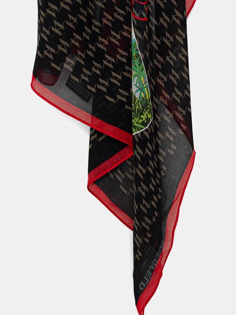 Karl Lagerfeld chusta z domieszką jedwabiu IKON MONOGRAM - zdjęcie produktu nr 1